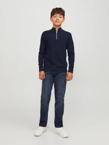 Jack & Jones Πουλόβερ με μισό φερμουάρ Για αγόρια -Navy Blazer - 12252674