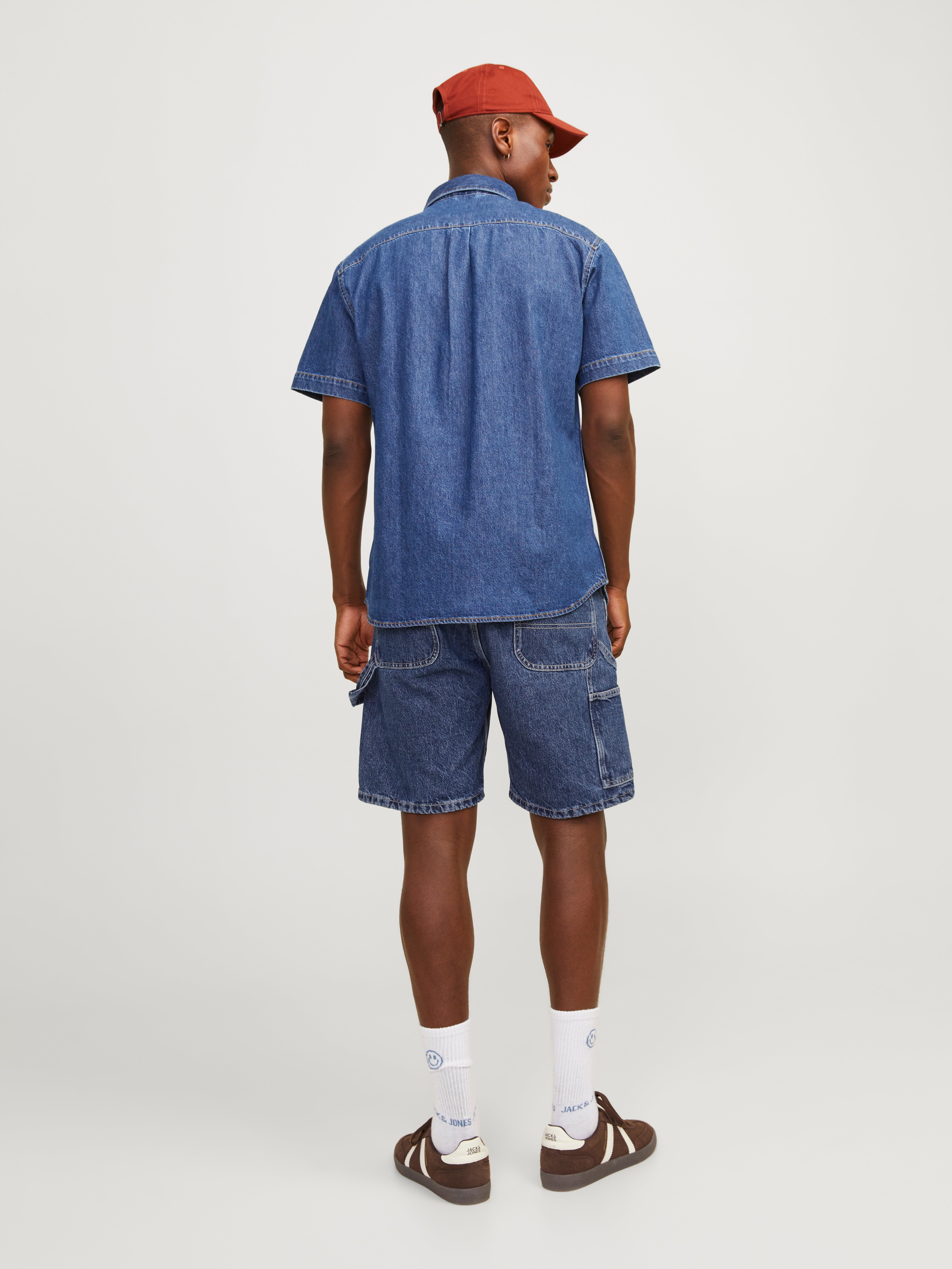 Jack & Jones Loose Fit Denim shorts -Blue Denim - 12252713