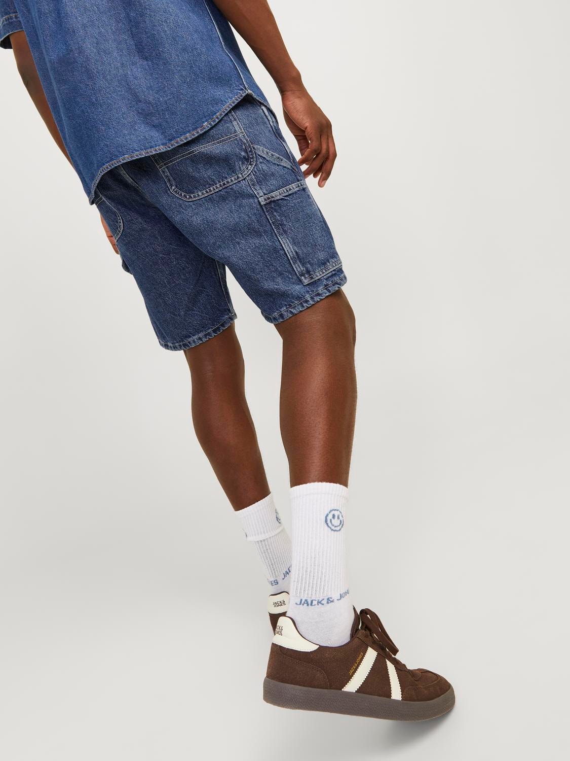 Jack & Jones Loose Fit Denim shorts -Blue Denim - 12252713