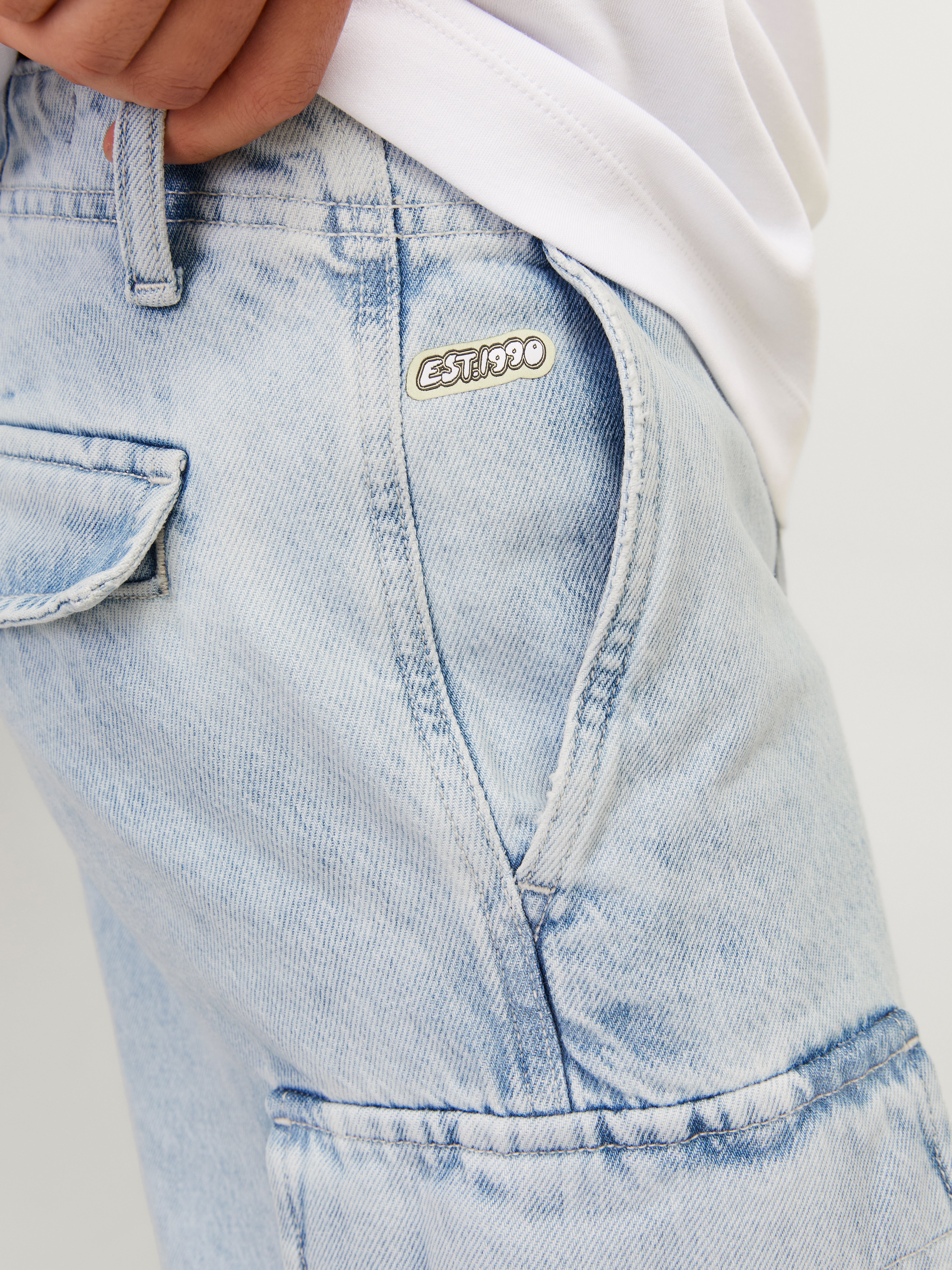 Jack & Jones Loose Fit Denim shorts -Blue Denim - 12252725