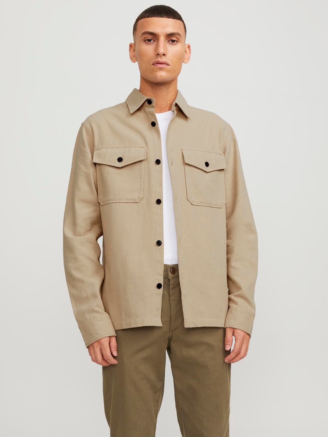 Beige sale overshirt mens