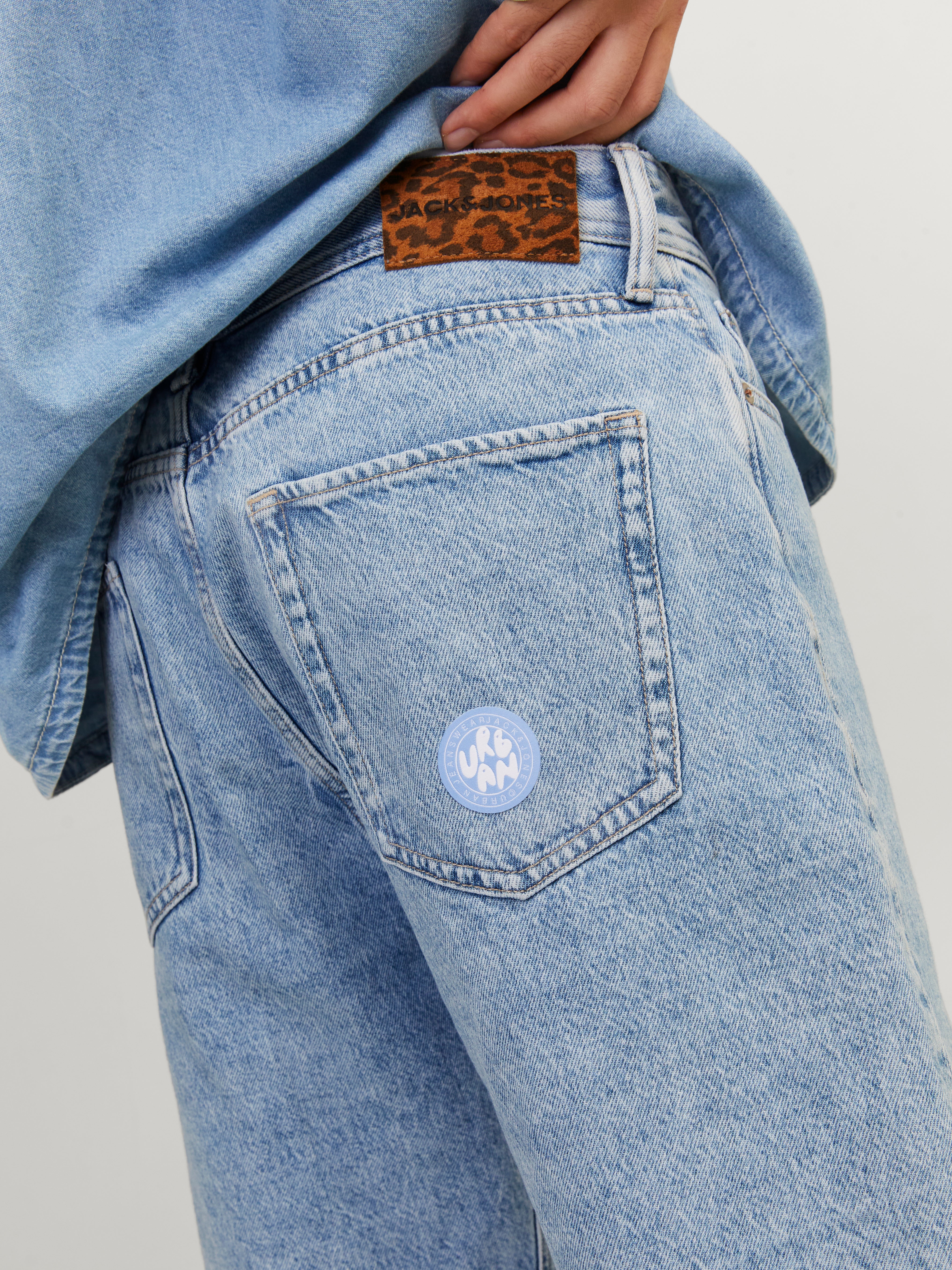 Jack & Jones Baggy fit Denim shorts -Blue Denim - 12252743