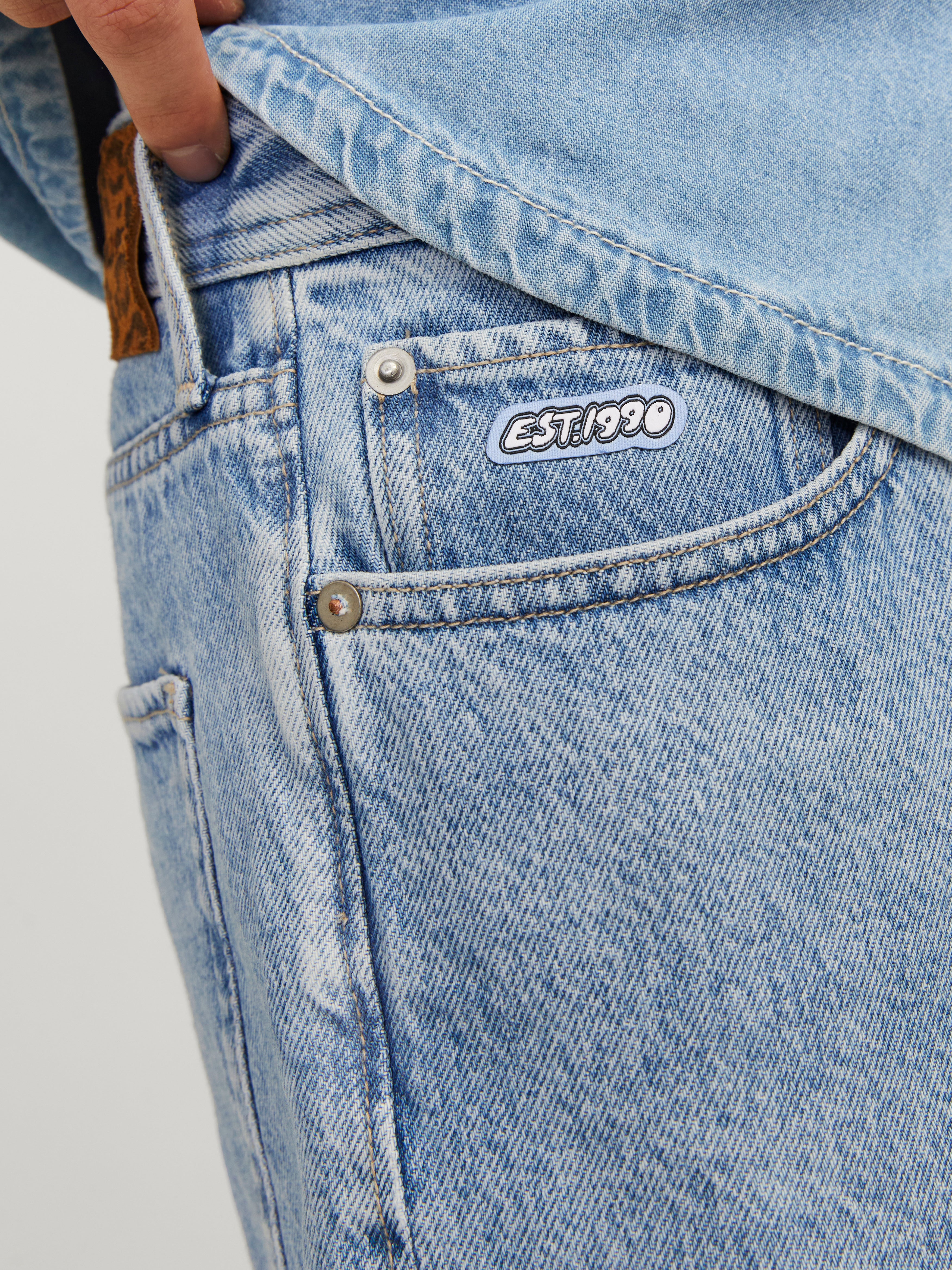 Jack & Jones Baggy fit Denim shorts -Blue Denim - 12252743