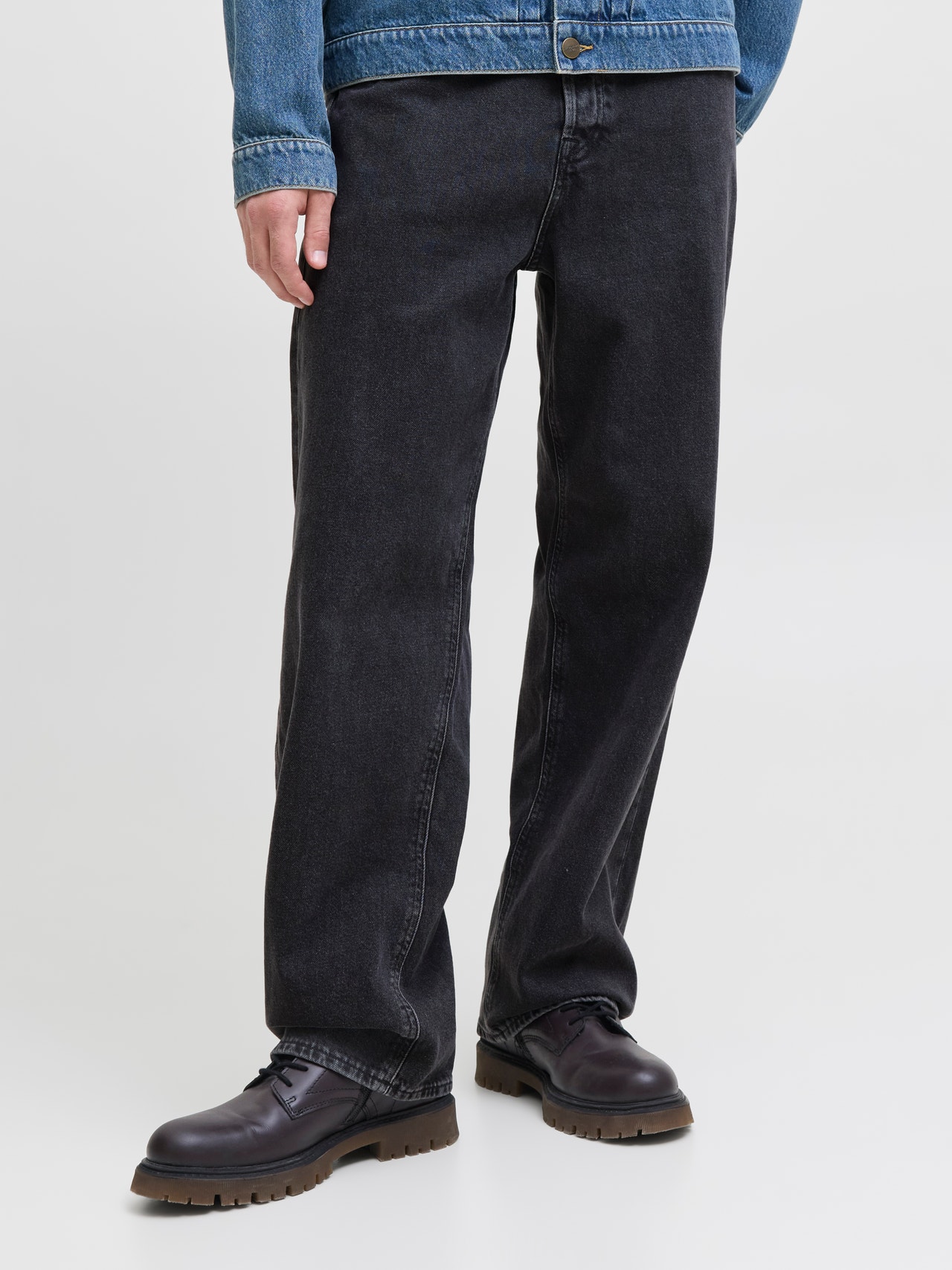 Jack & Jones JJIALEX JJORIGINAL - Baggy jeans - grey denim/grijs denim/greydenim Jack & Jones JJIALEX JJORIGINAL - Baggy jeans - grey denim/grijs denim/greydenim