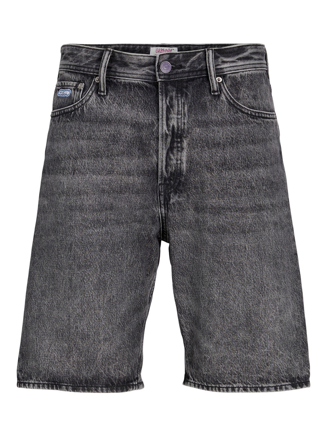 Jack & Jones Baggy fit Jeans-Shorts -Black Denim - 12252788