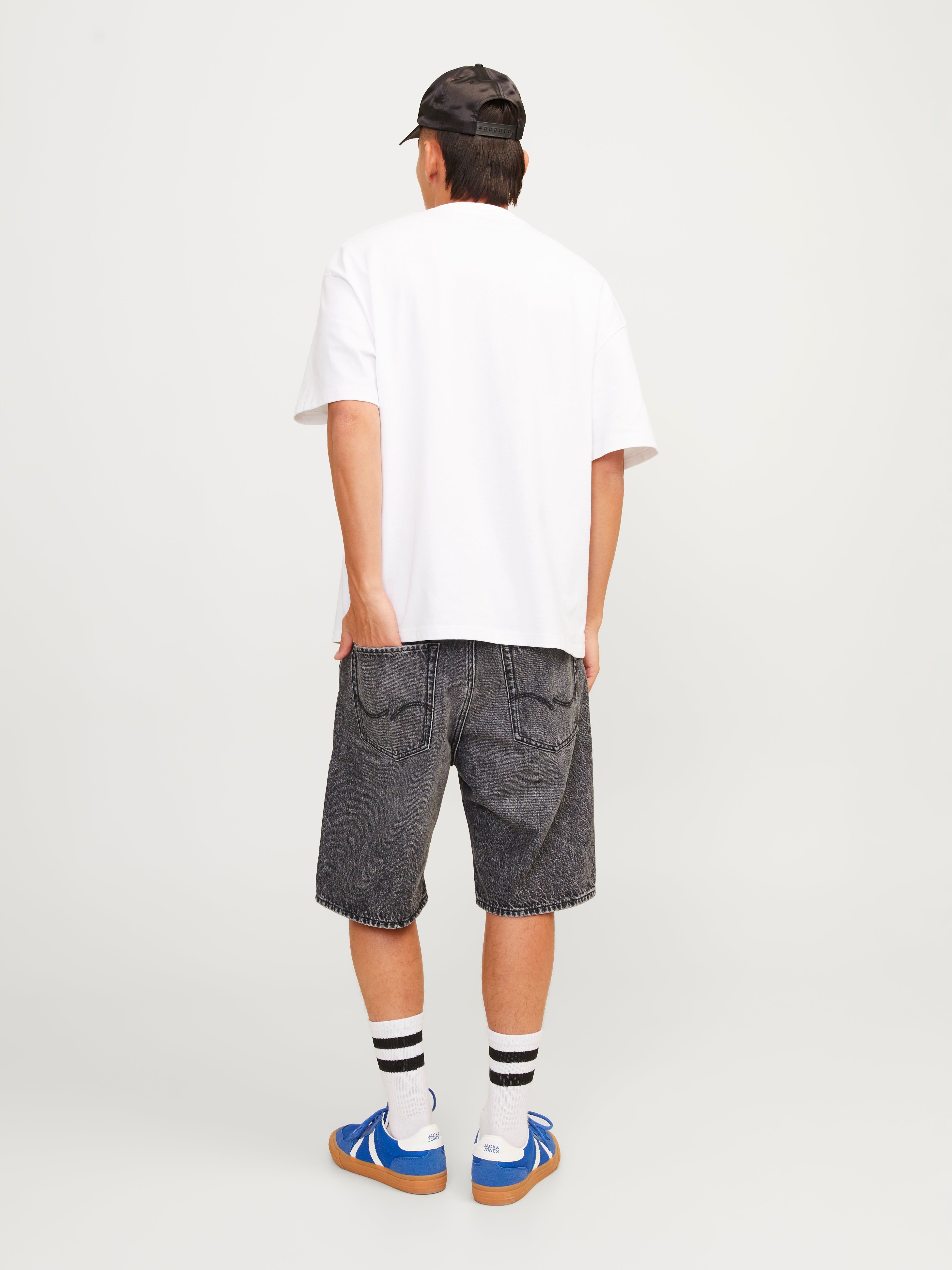 Jack & Jones Baggy fit Farmer rövidnadrág -Black Denim - 12252788