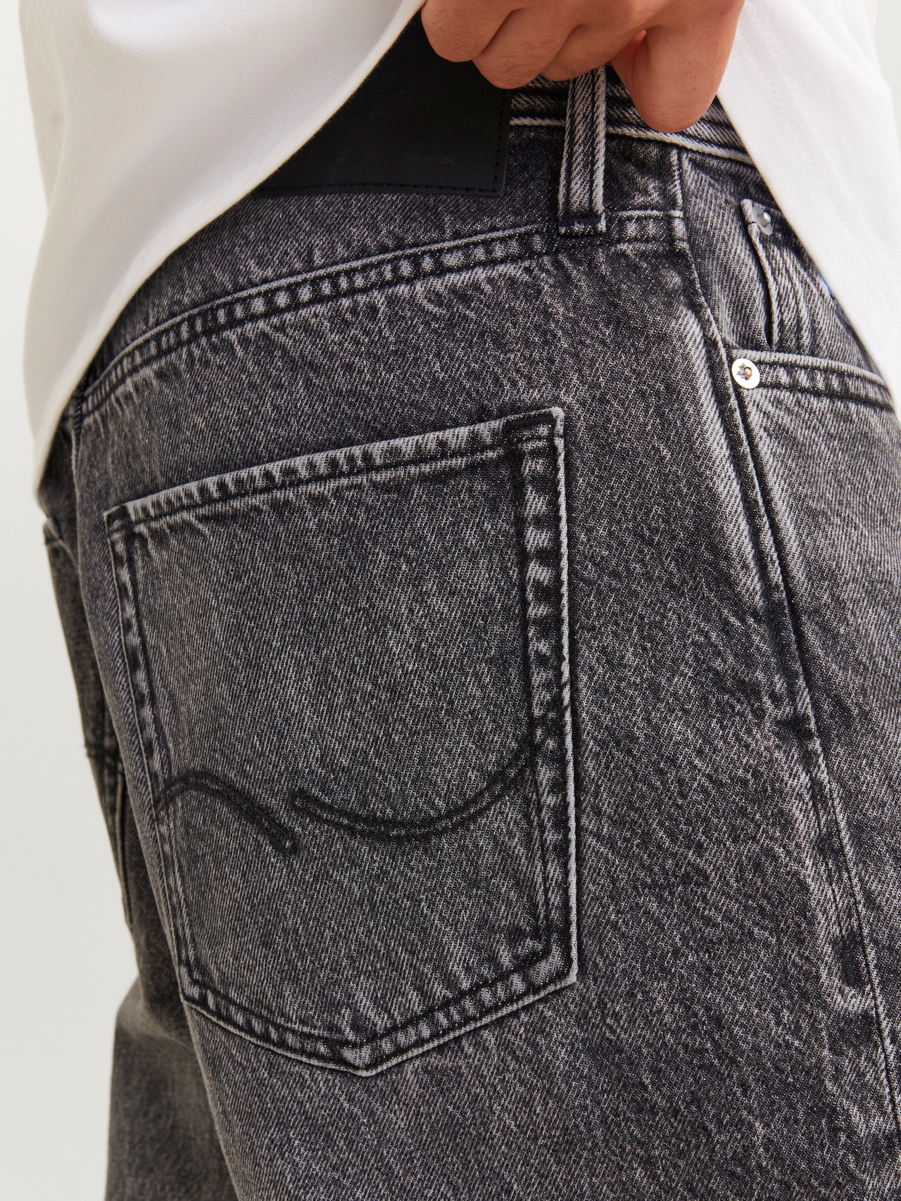 Jack & Jones Short en denim Baggy fit -Black Denim - 12252788