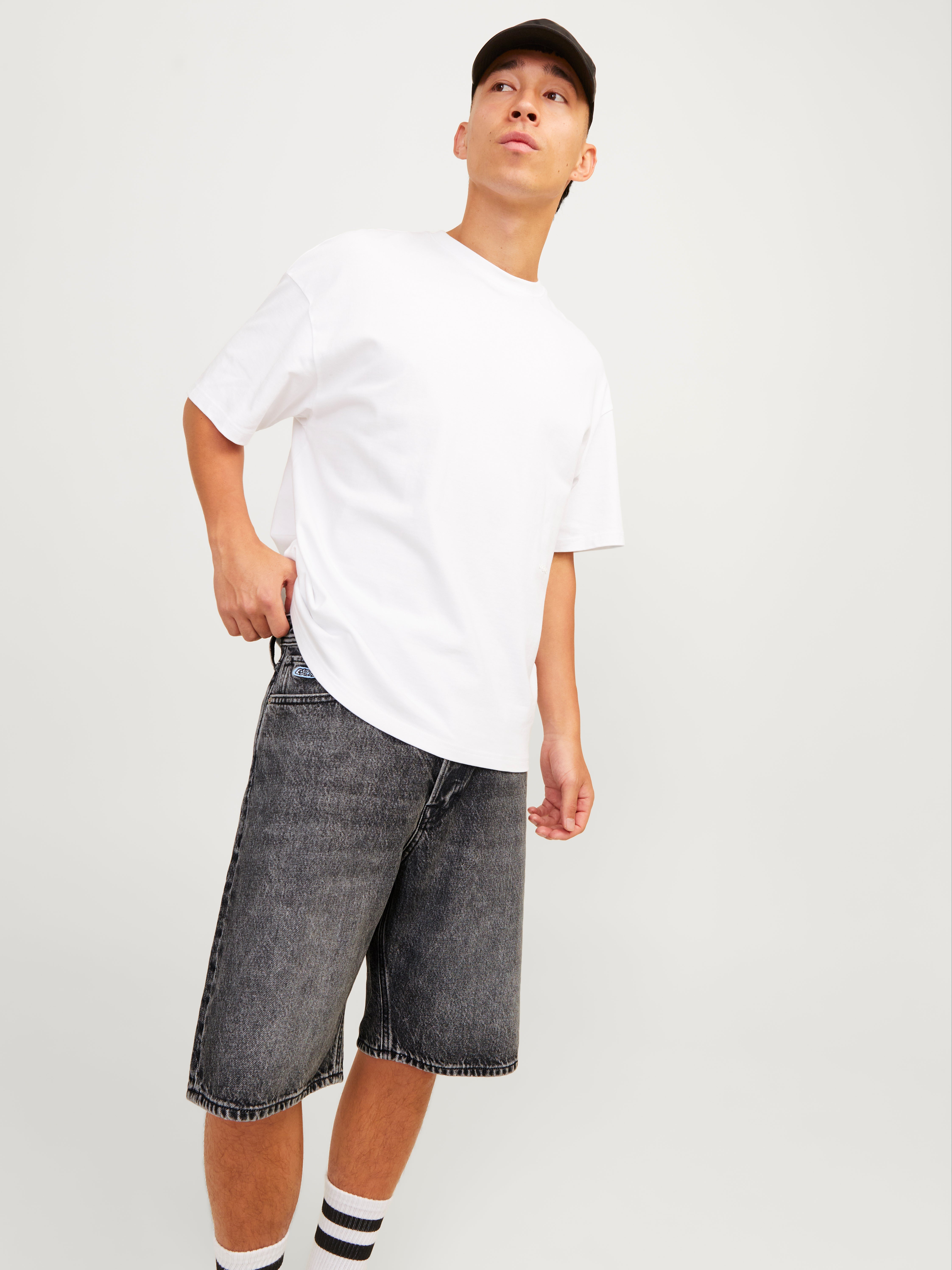 Jack & Jones Bermuda in jeans Baggy fit -Black Denim - 12252788