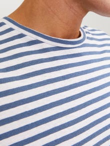 Jack & Jones Raidat Pyöreä pääntie T-paita -Blue Horizon - 12252797