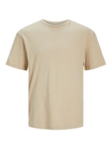 Jack & Jones Gestreift Rundhals T-shirt -Fields Of Rye - 12252797