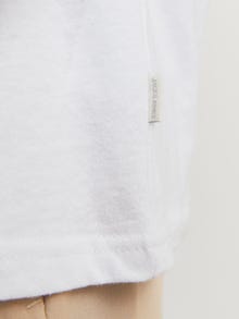 Jack & Jones T-shirt Listrado Decote Redondo -Bright White - 12252797