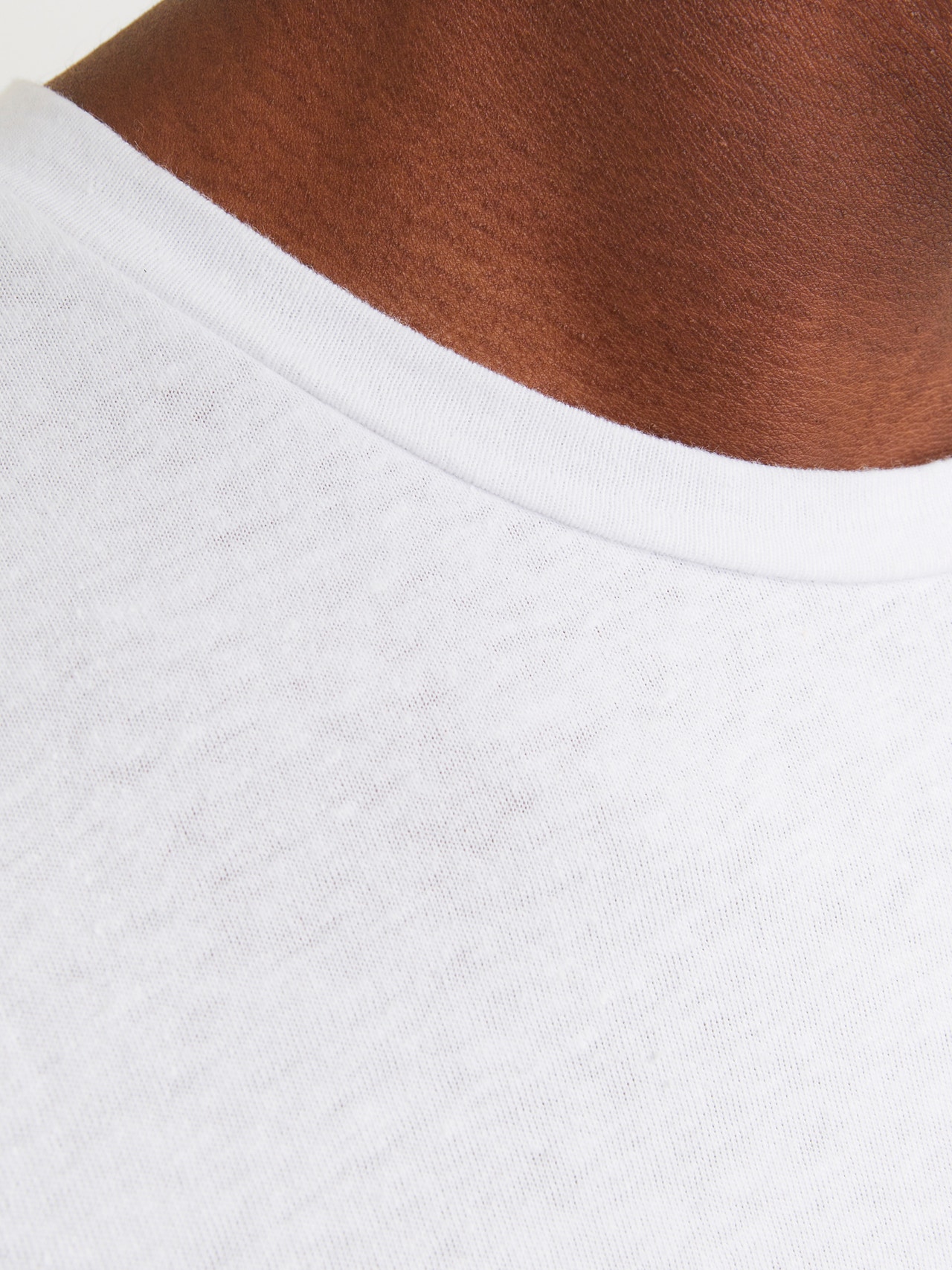 Jack & Jones Striped O-Neck T-shirt -Bright White - 12252797