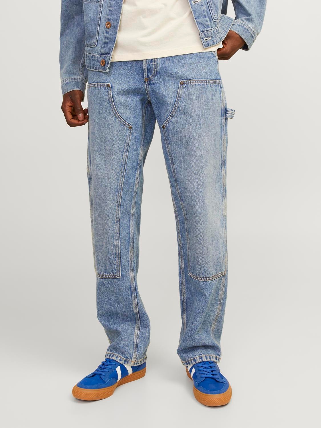 Jack & Jones JJIEDDIE JJPAINTER SBD 820 Jeans Loose fit -Blue Denim - 12252798