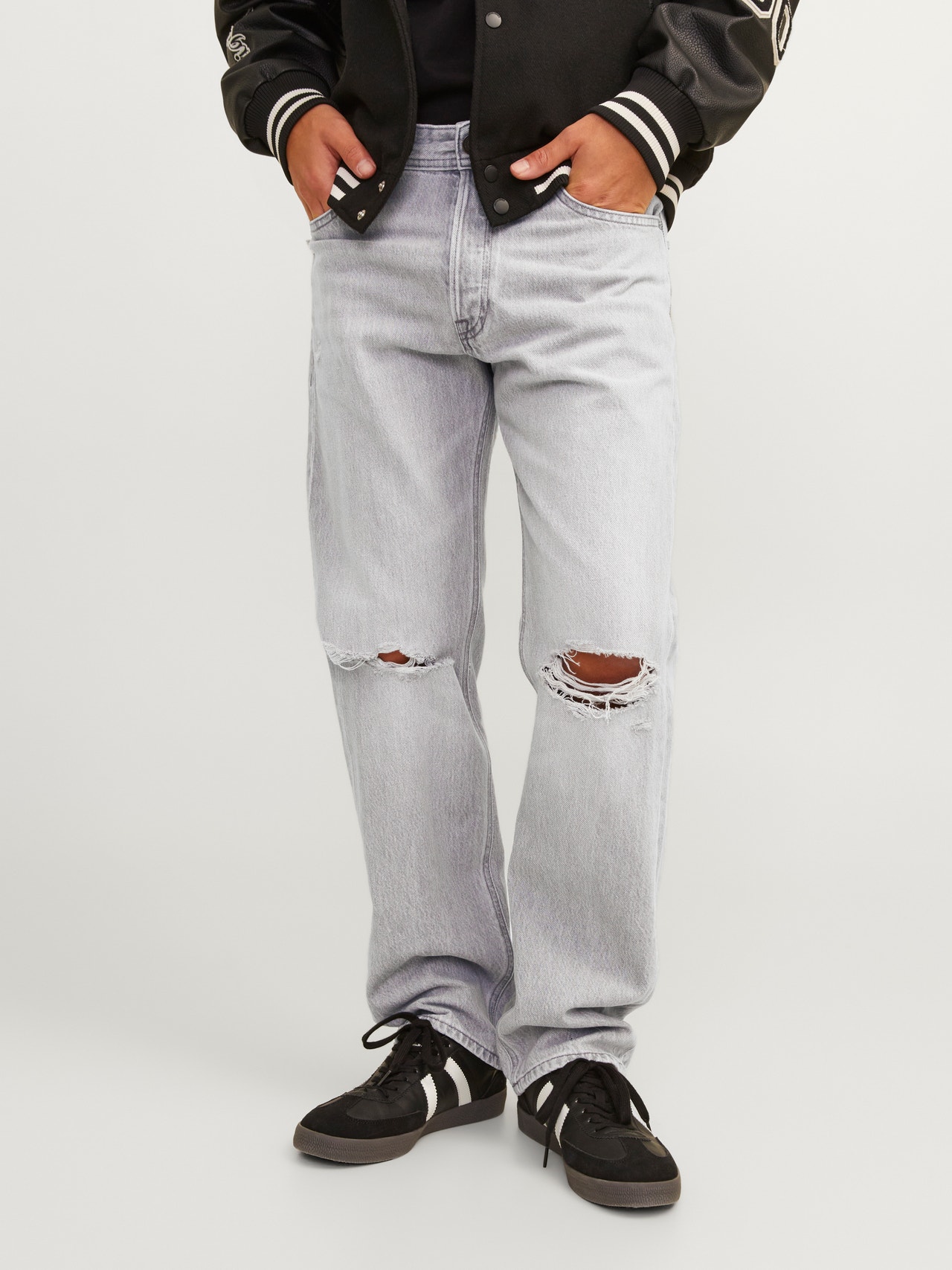 Jack & Jones JJICHRIS JJORIGINAL SBD 021 Relaxed Fit Jeans -Grey Denim - 12252800