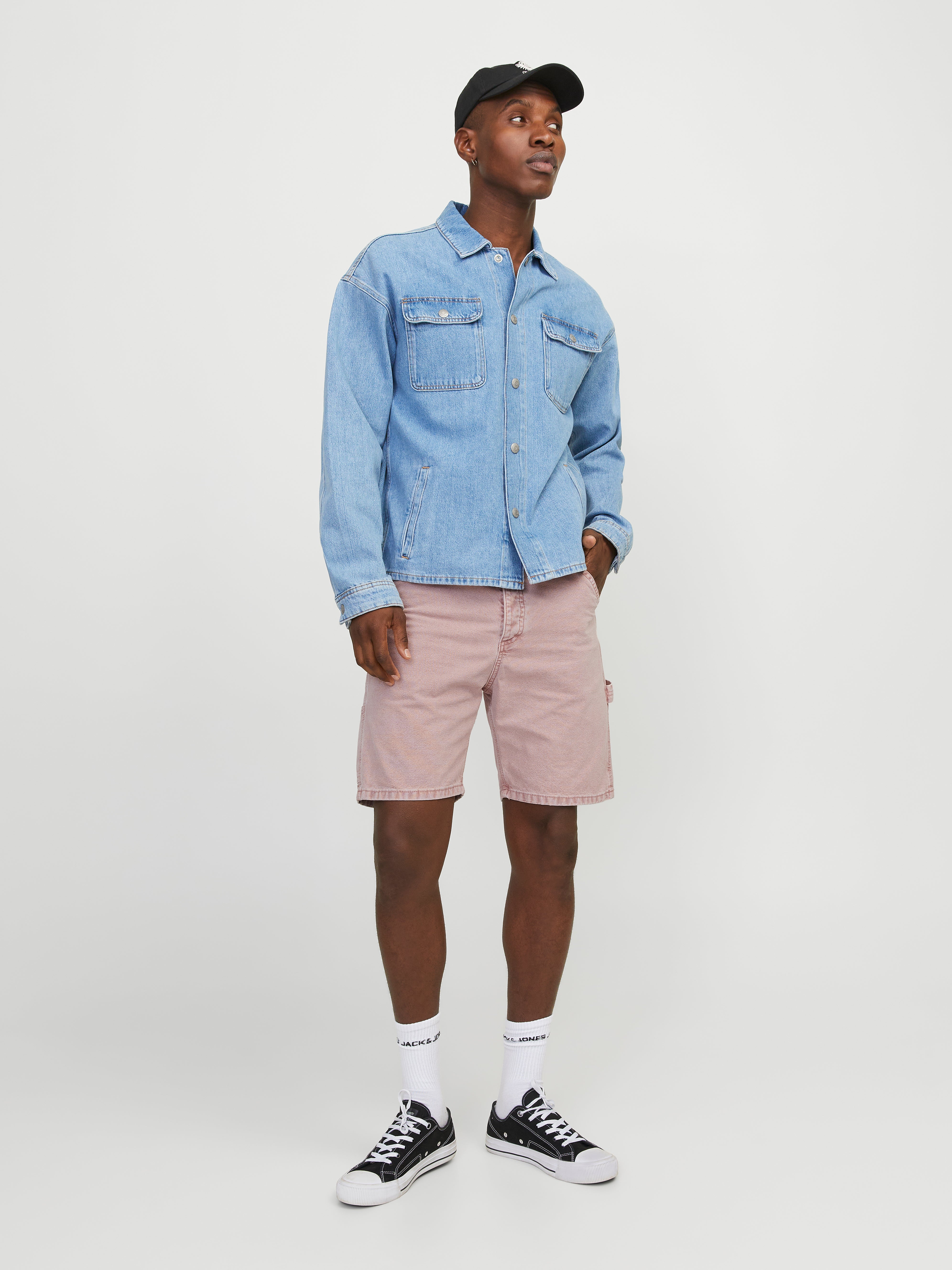 Loose Fit Jeans-Shorts