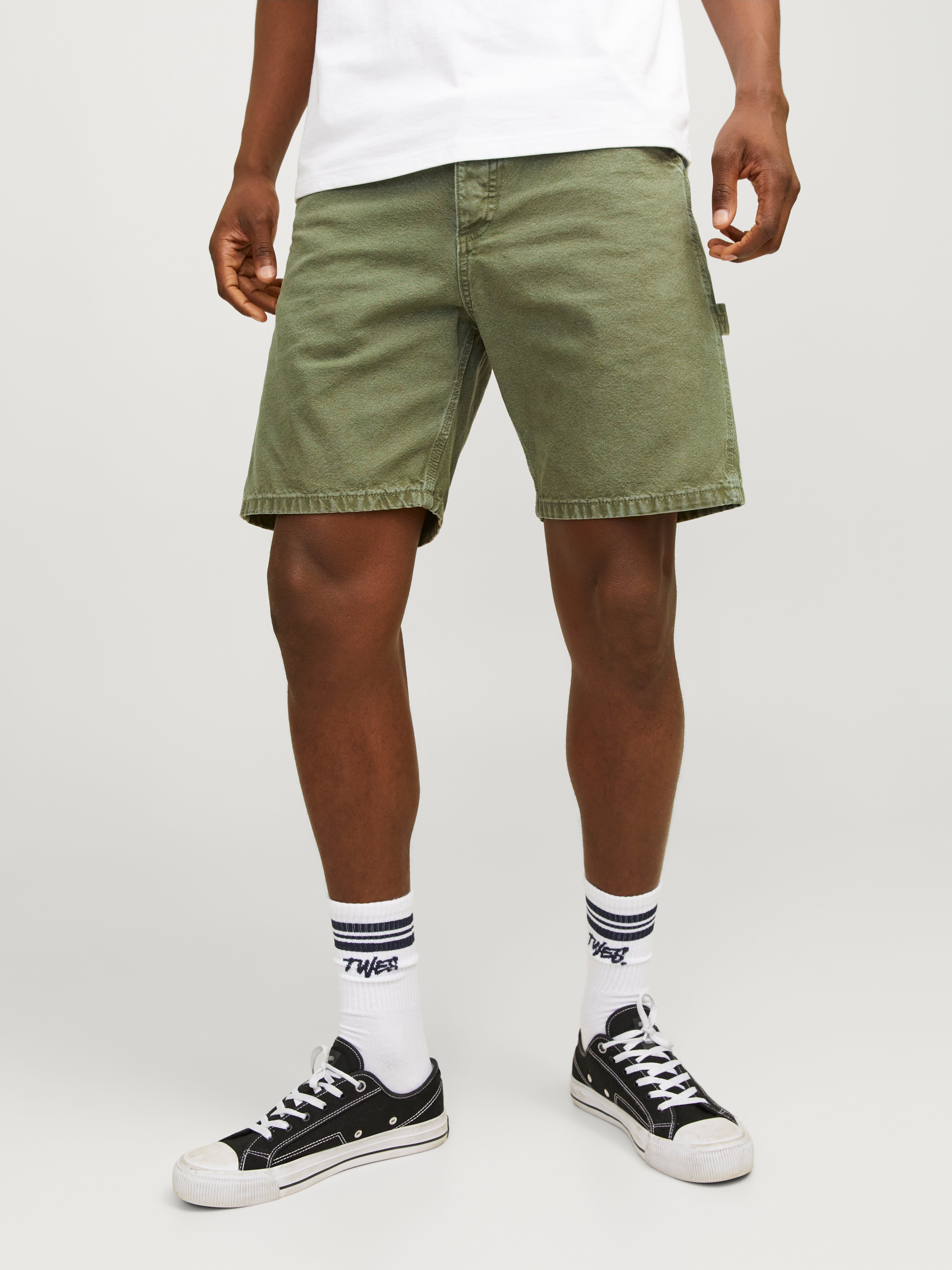 Jack & Jones Loose Fit Denim shorts -Deep Lichen Green - 12252814