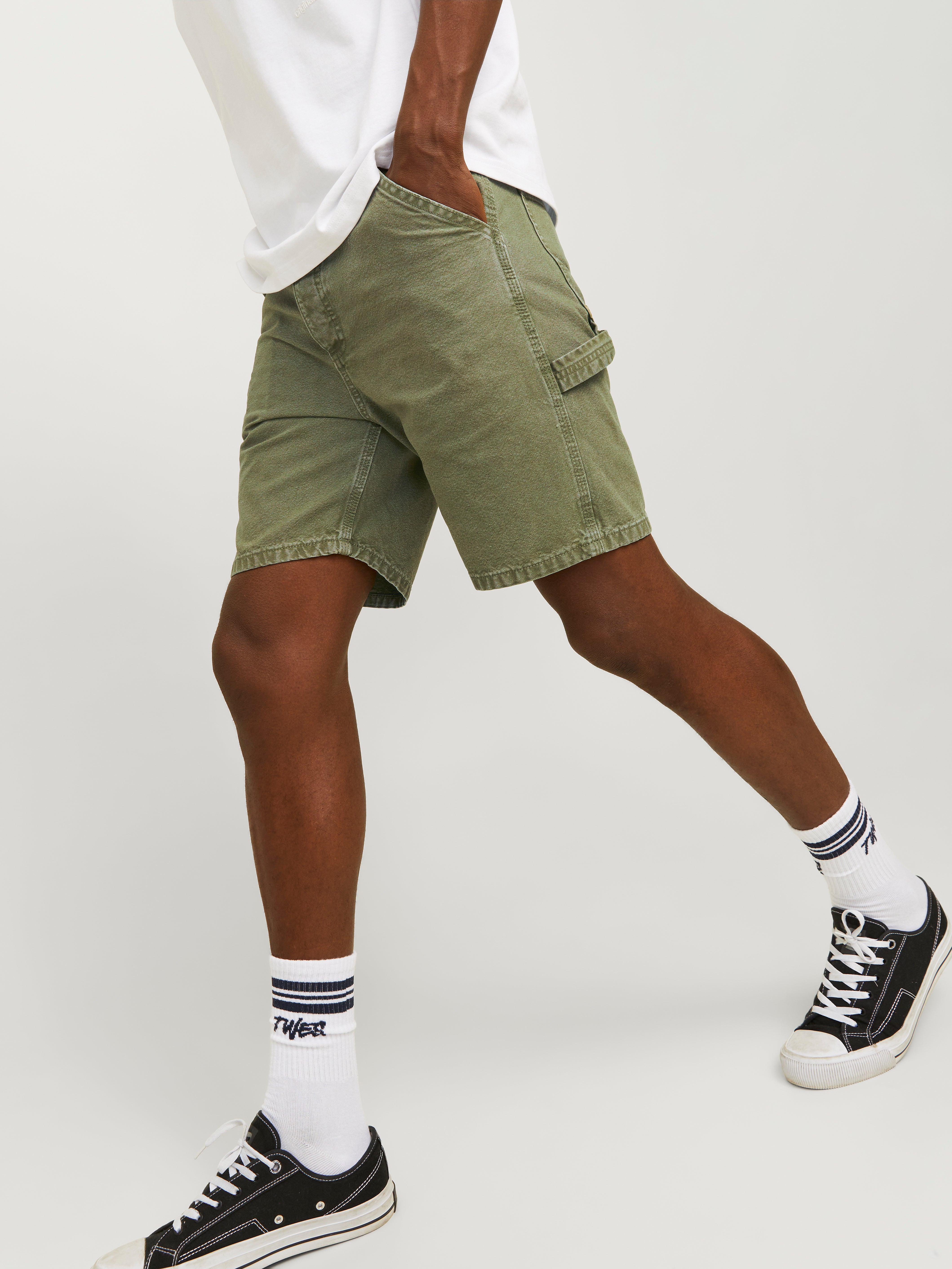 Jack & Jones Loose Fit Denim shorts -Deep Lichen Green - 12252814