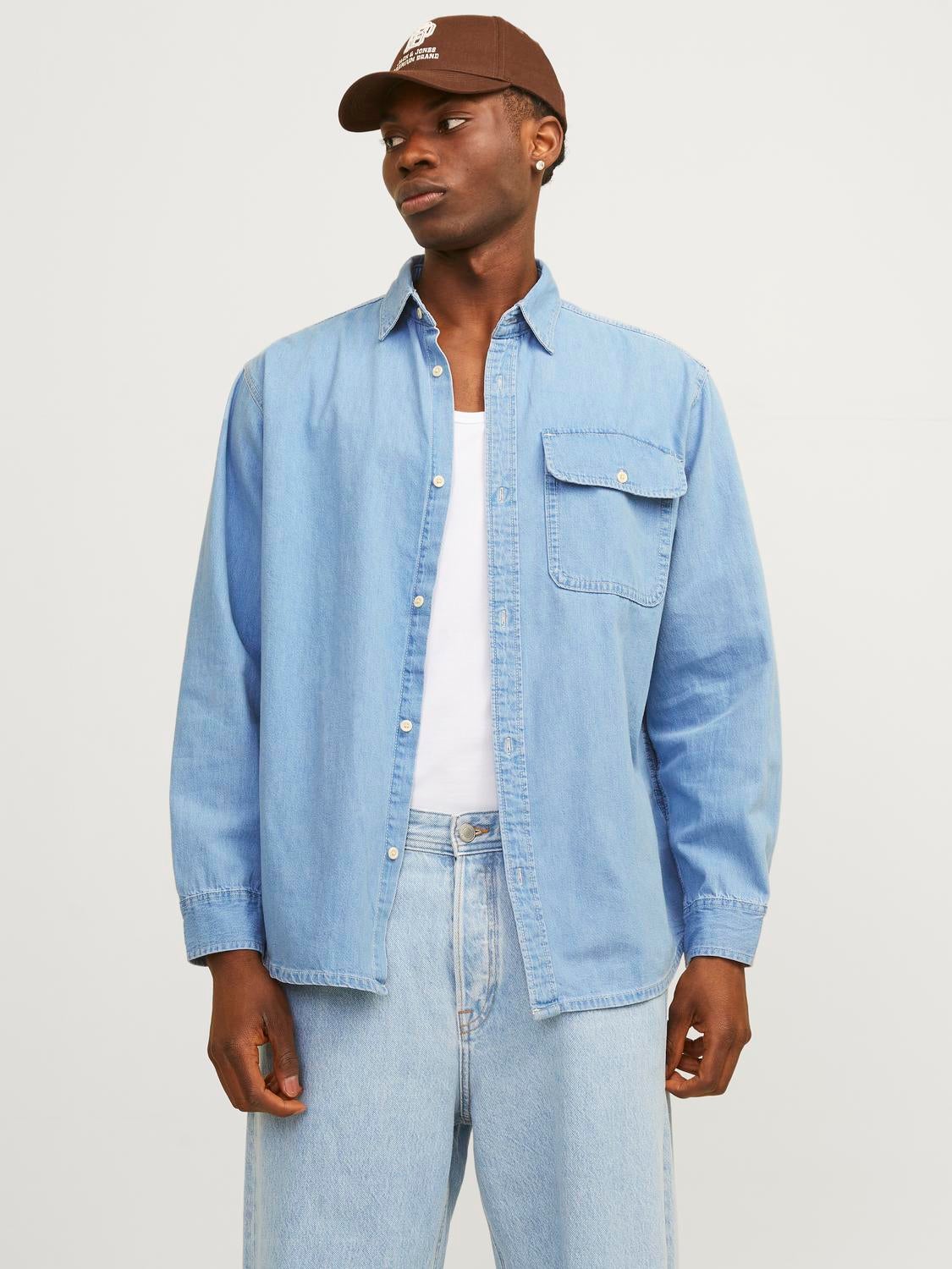 Jeans shirt with cap hotsell