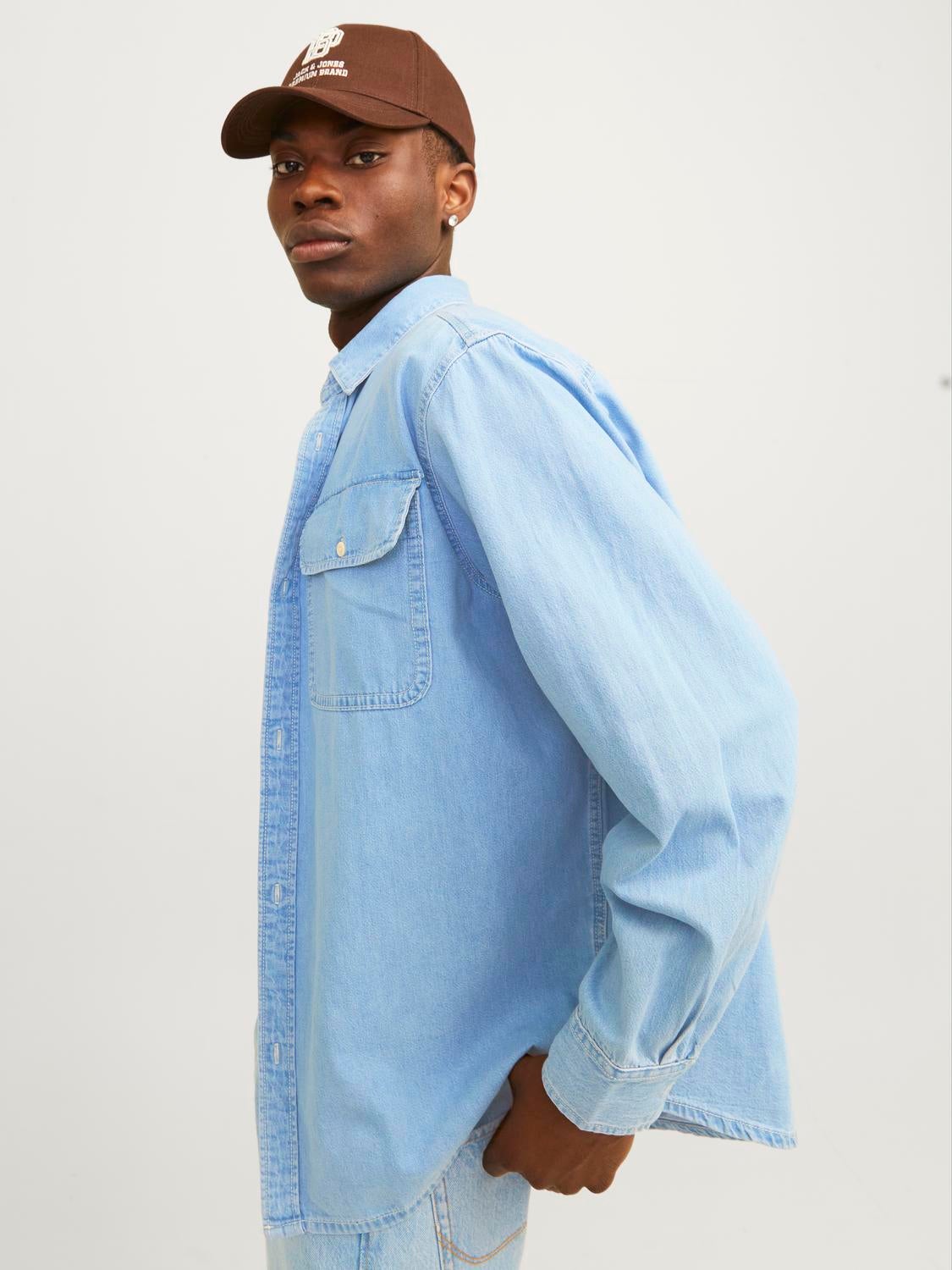 Buy Boys Blue Denim Full Sleeves Shirt for Men Online