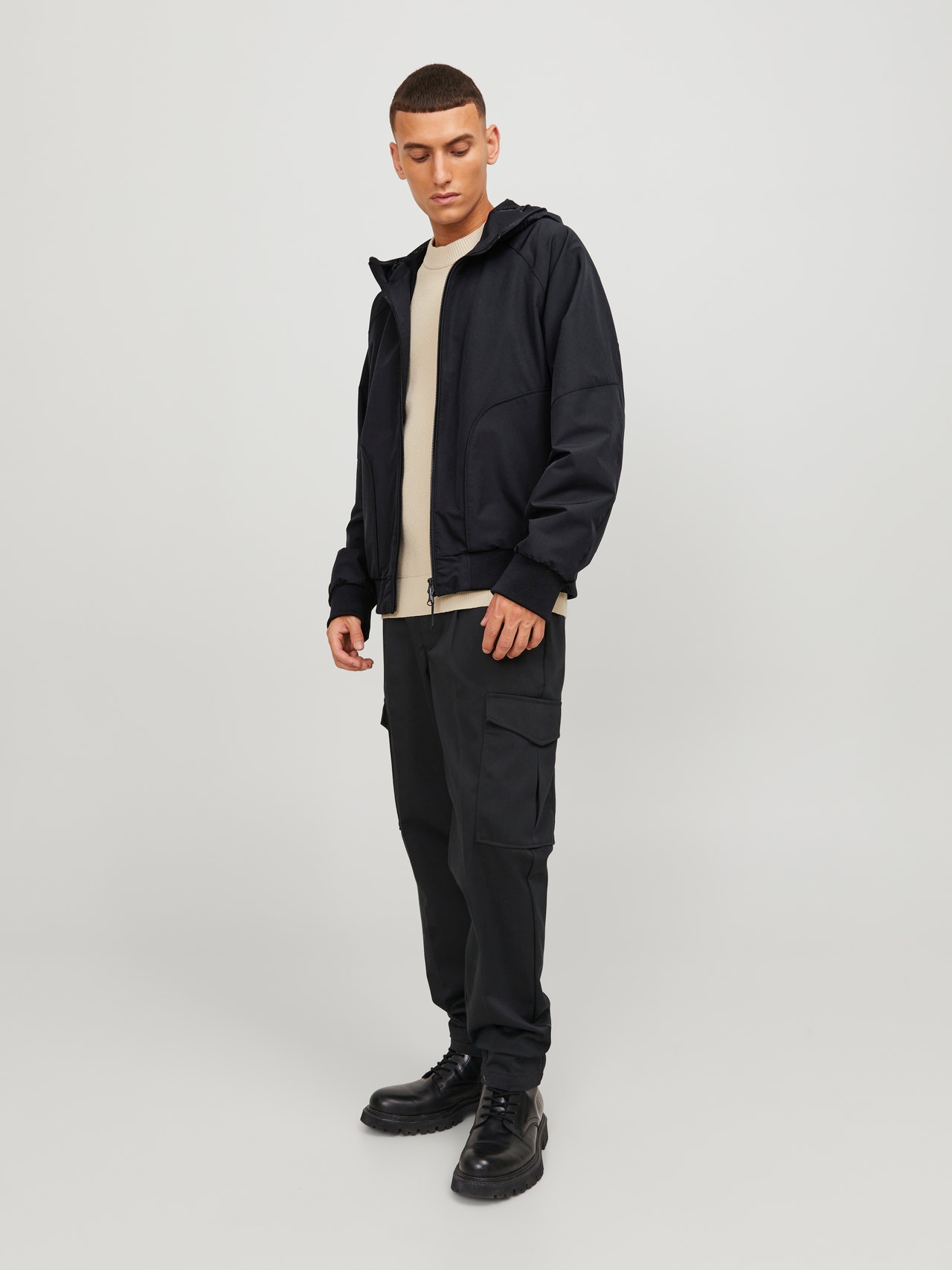 Jack & Jones Roy bomber jacket heren in de sale - zwart - Fashion For Less Jack & Jones Roy bomber jacket heren in de sale - zwart - Fashion For Less