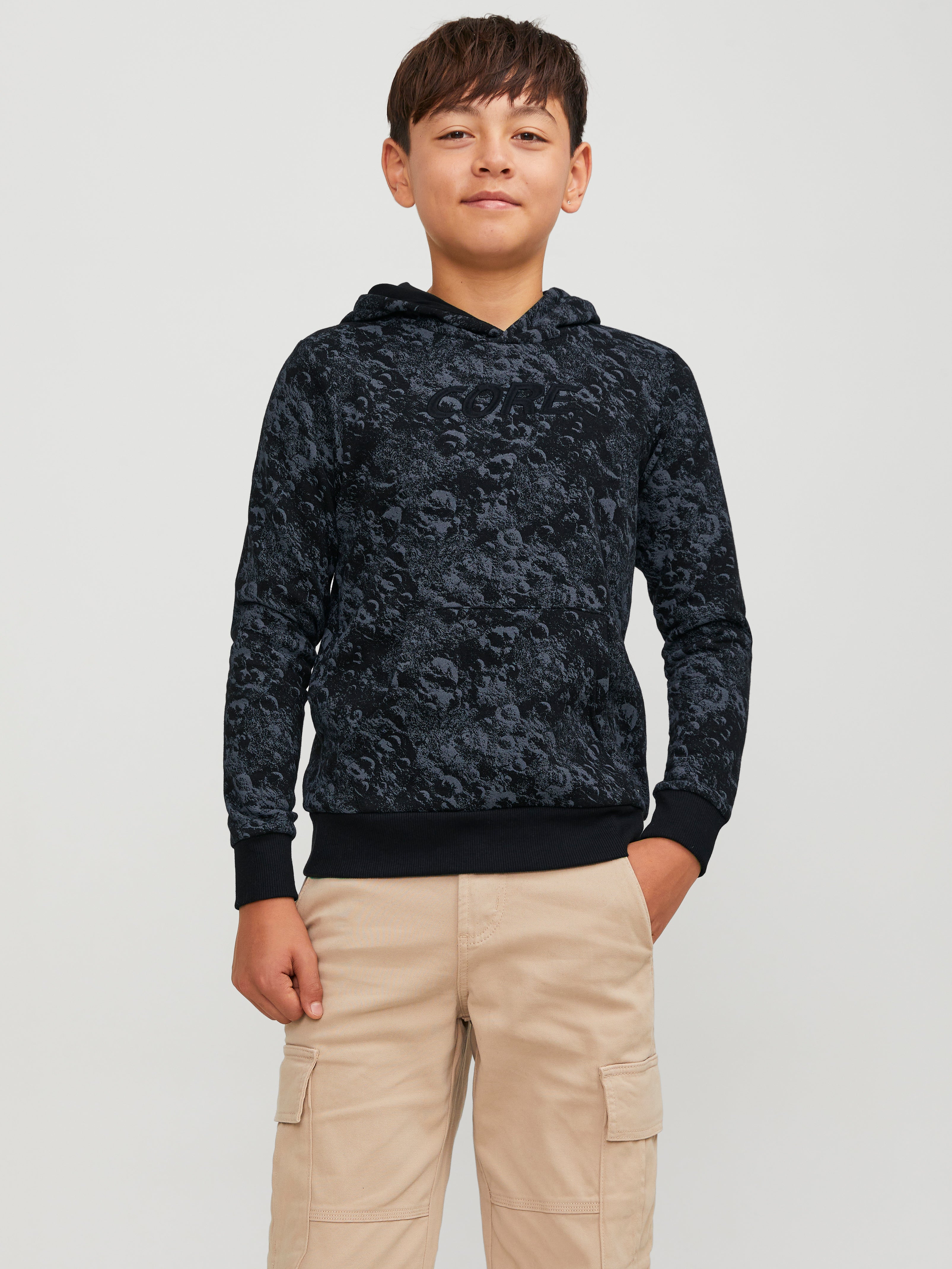 Sweat À Capuche Imprimé Pour Les Garçons - Jack & Jones - Modalova