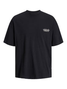 Jack & Jones T-shirt Estampar Decote Redondo -Black - 12252953