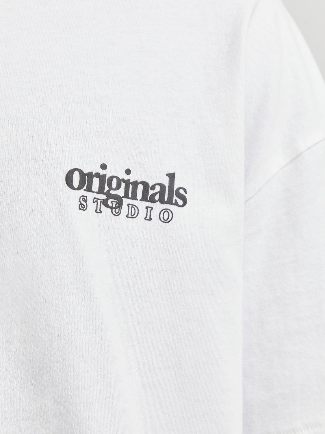 Jack & Jones Printed O-Neck T-shirt -Bright White - 12252953