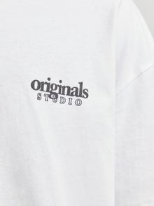 Jack & Jones T-shirt Stampato Girocollo -Bright White - 12252953