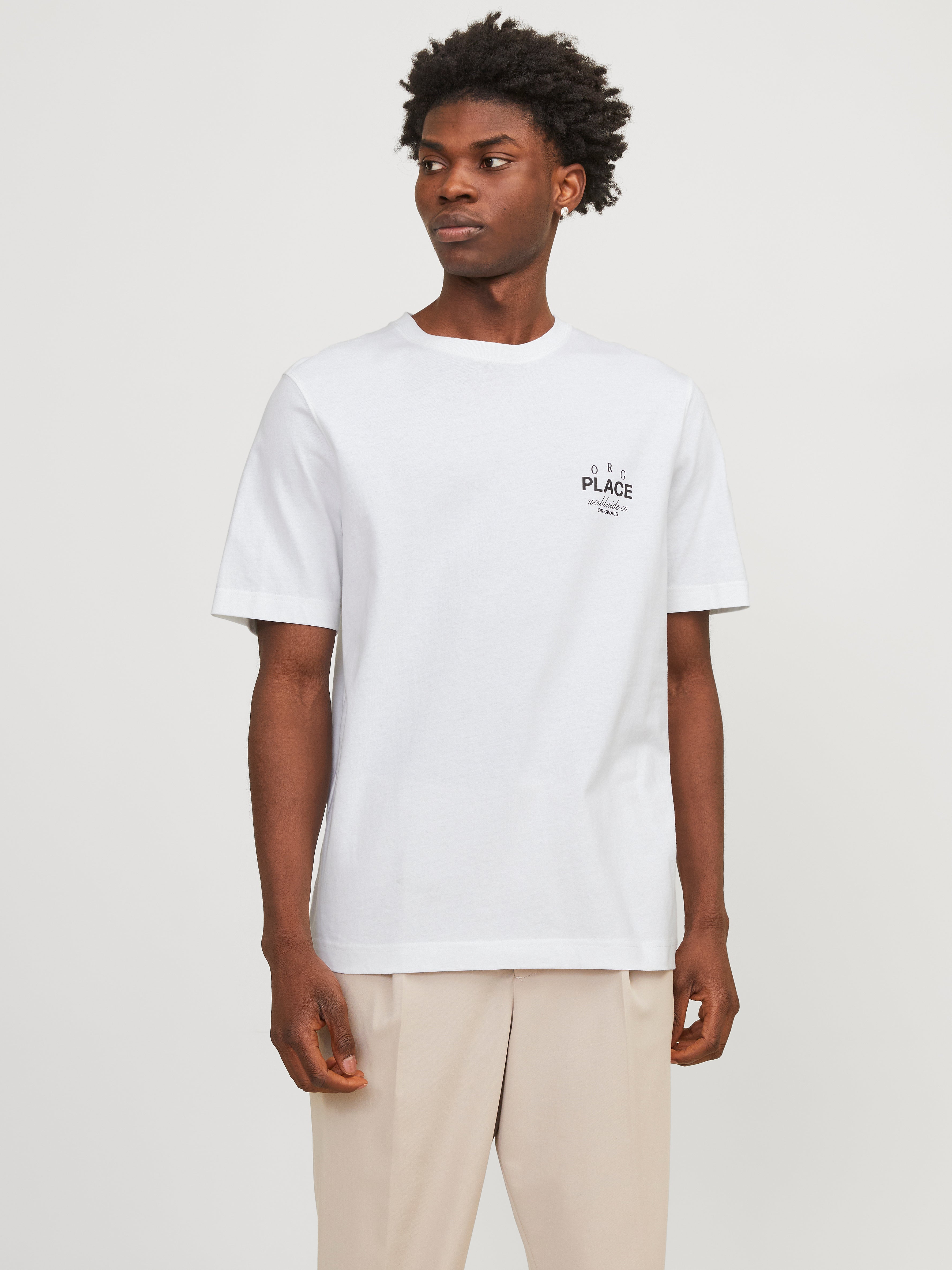 T-shirt Imprimé Col Rond - Jack & Jones - Modalova
