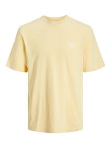 Jack & Jones Gedrukt Ronde hals T-shirt -Italian Straw - 12252956
