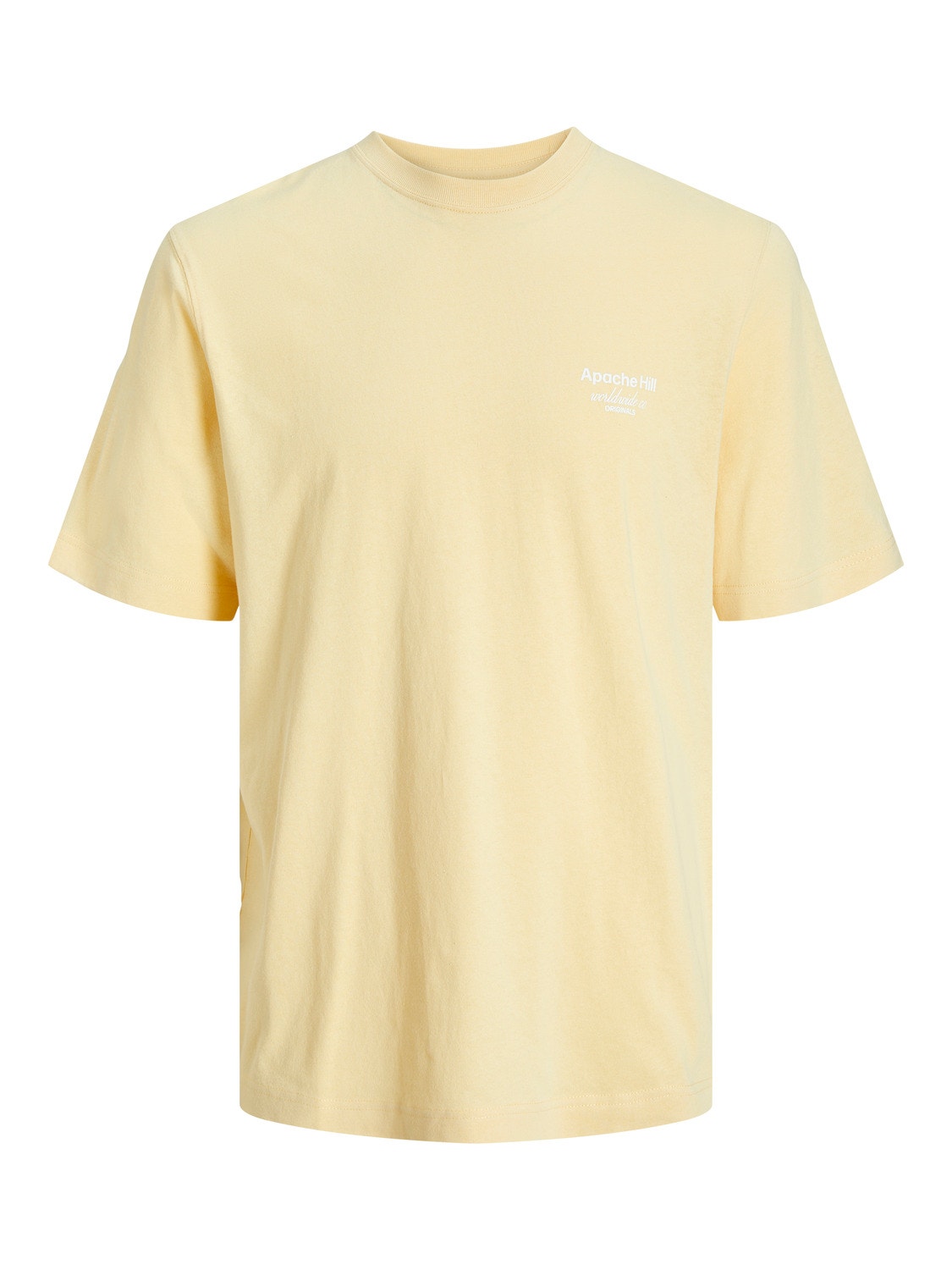 Jack & Jones Printed Crew neck T-shirt -Italian Straw - 12252956