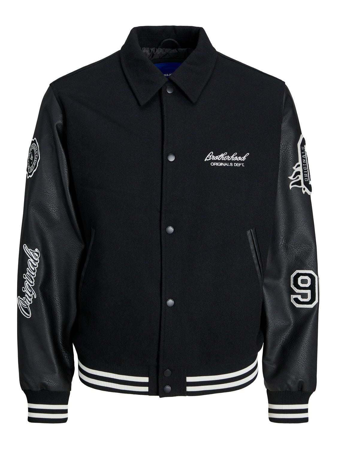 Jack & jones on sale black bomber jacket