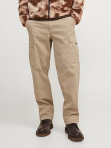 Jack & Jones Calças Cargo Loose Fit -Crockery - 12252976