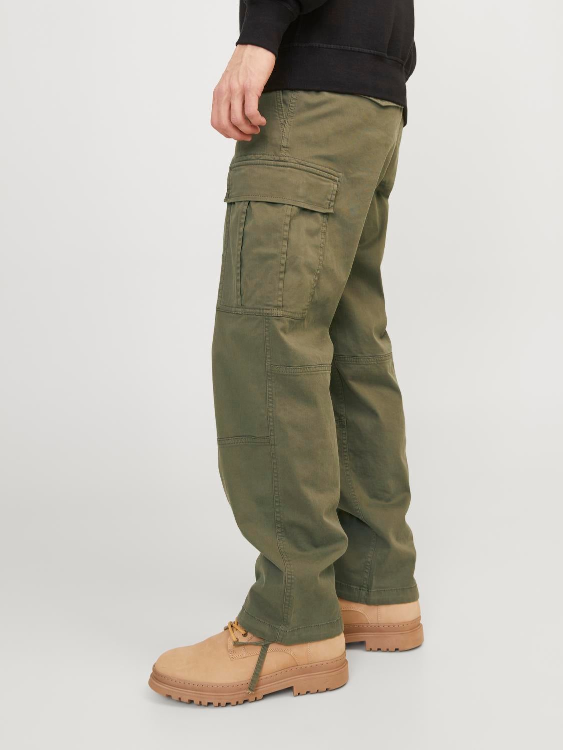 Buy MONTREZ Men Comfort Loose Fit Cotton Cargos Trousers Brown at Amazon.in