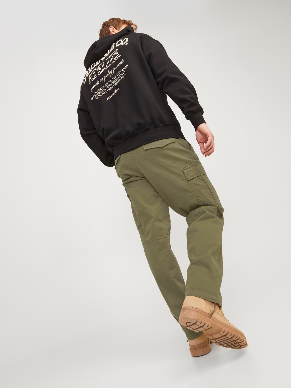 Jack & Jones Παντελόνι Loose Fit Cargo -Dusty Olive - 12252976