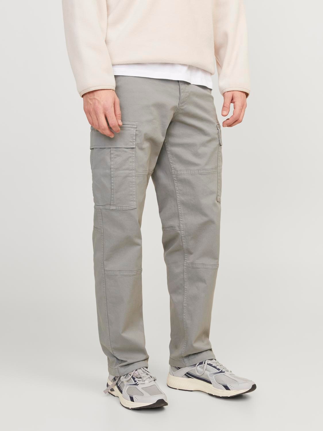 Jack & Jones Loose Fit Cargo kalhoty -Ultimate Grey - 12252976