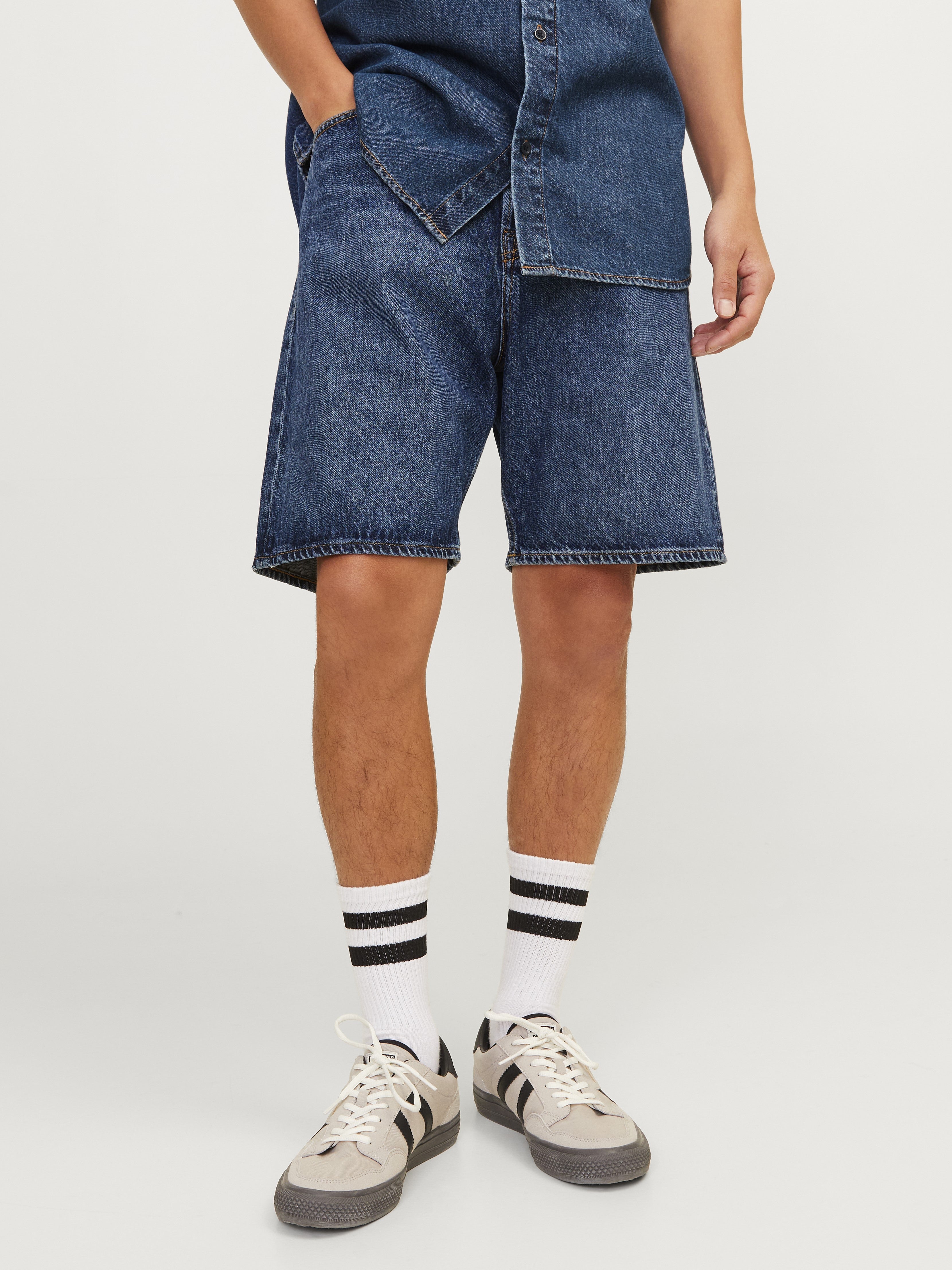 Locker Geschnitten Jeans-shorts