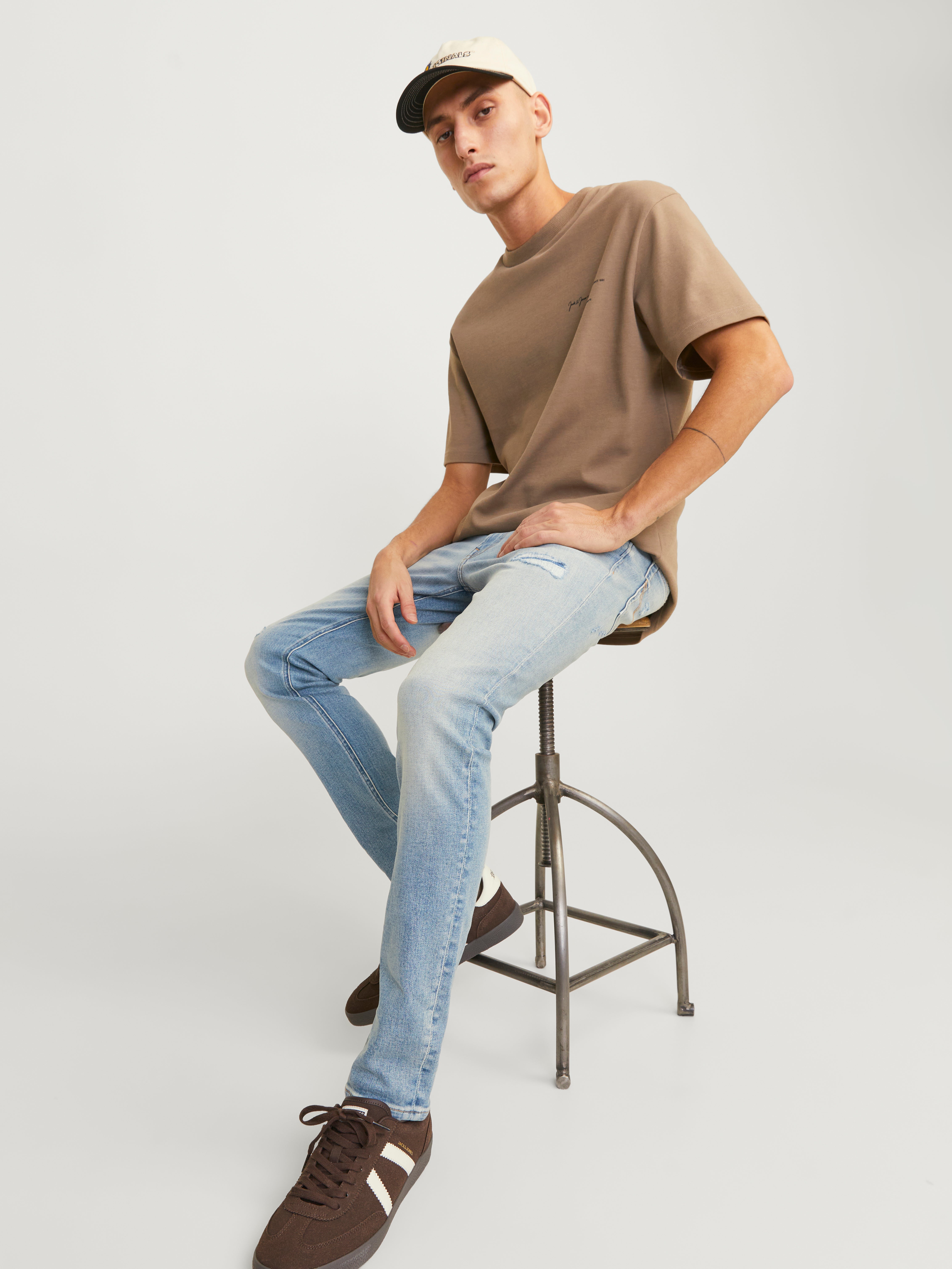JJILIAM JJCOLE GE 672 SN Skinny Jeans | Mittelblau | Jack & Jones® 
