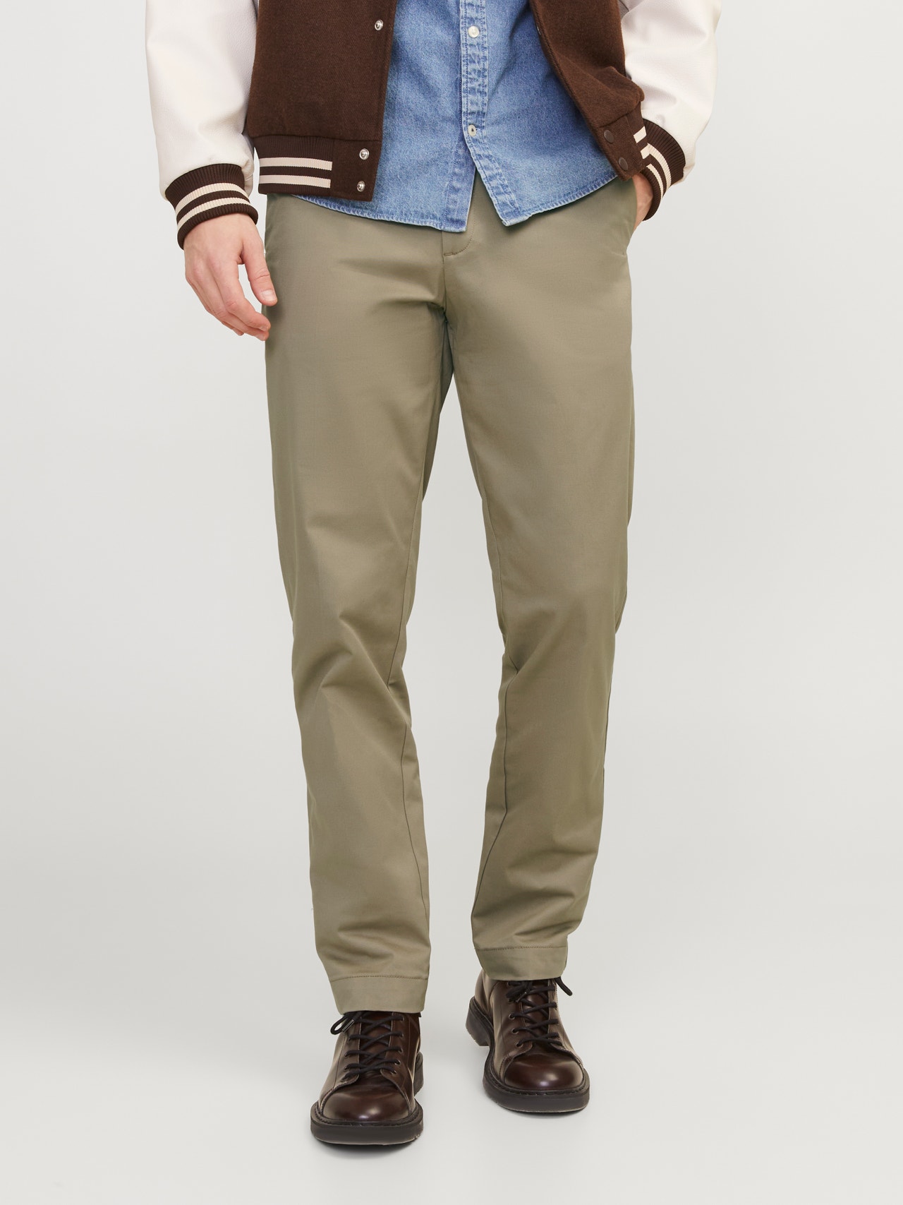 Jack & Jones Relaxed Fit Chinobukse -Elmwood - 12253083