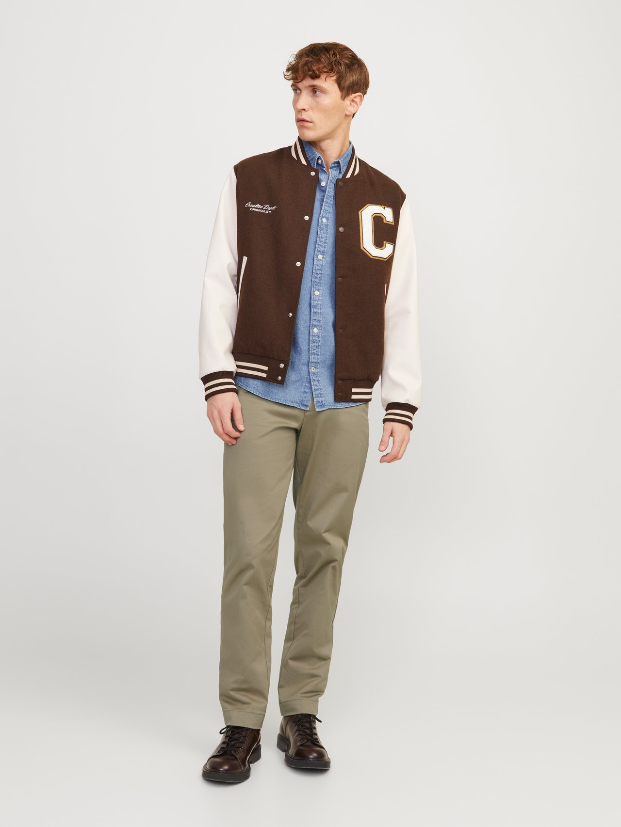 Jack & Jones Relaxed Fit Chinobukse -Elmwood - 12253083