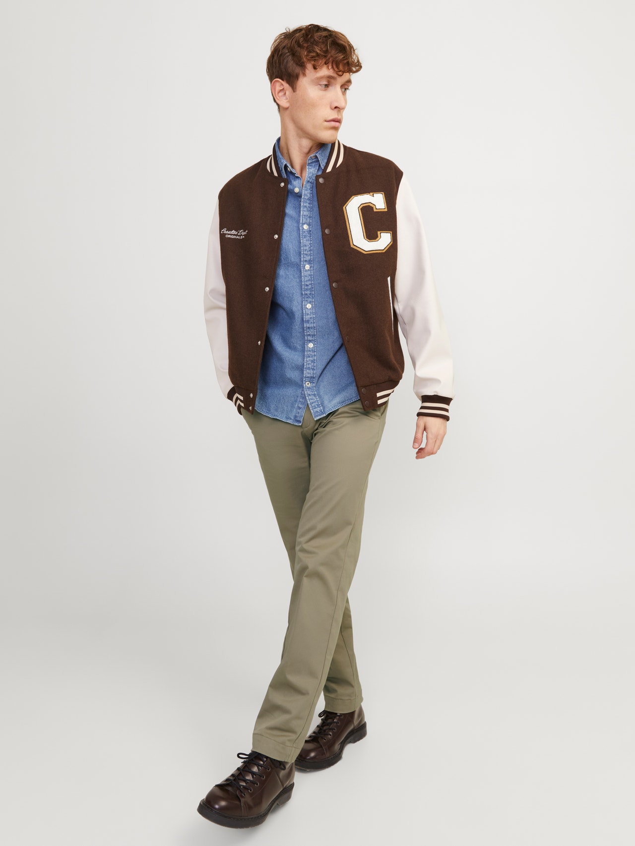 Jack & Jones Relaxed Fit Chinobukse -Elmwood - 12253083