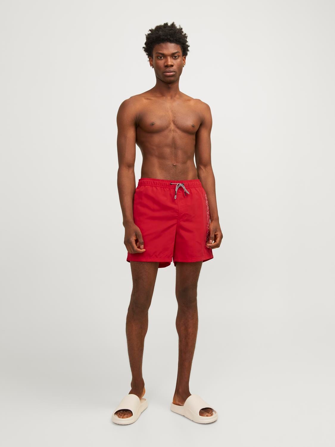 Jack & Jones Regular Fit Badehose -True Red - 12253118