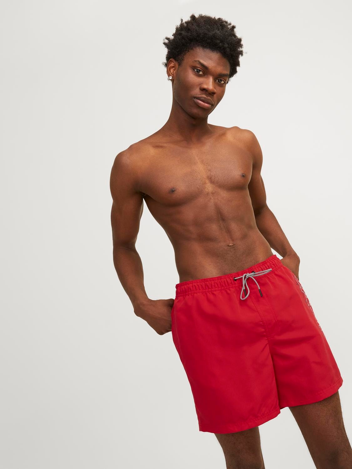 Jack & Jones Regular Fit Badehose -True Red - 12253118