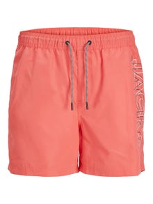 Jack & Jones Regular Fit Badeshorts -Hot Coral - 12253118