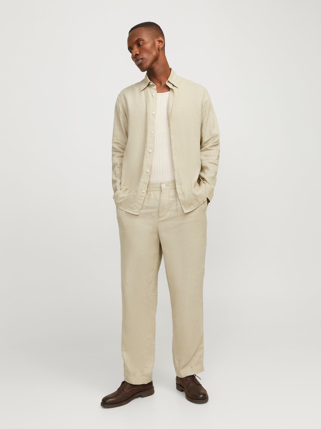 Jack & Jones Loose Fit Puuvillased püksid -Fields Of Rye - 12253120