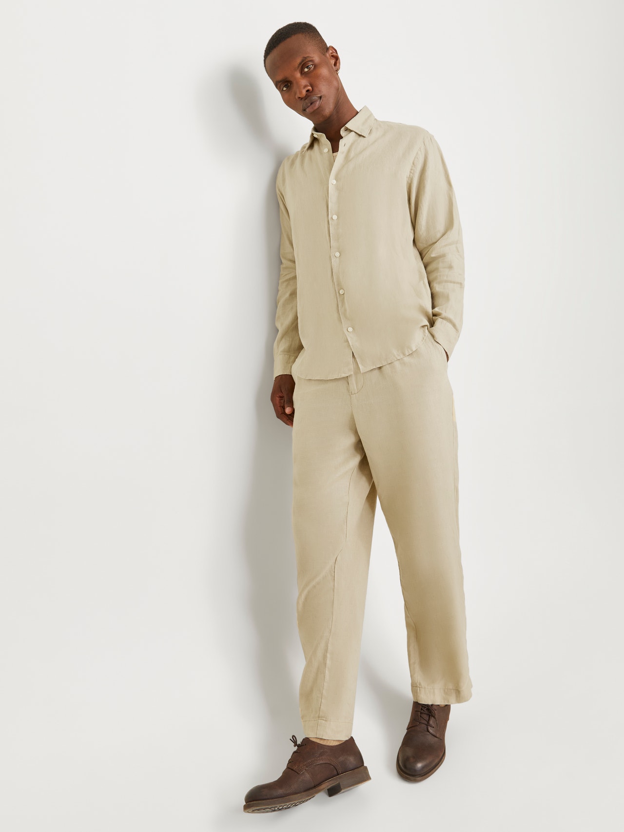 Jack & Jones Loose Fit Chinobukse -Fields Of Rye - 12253120