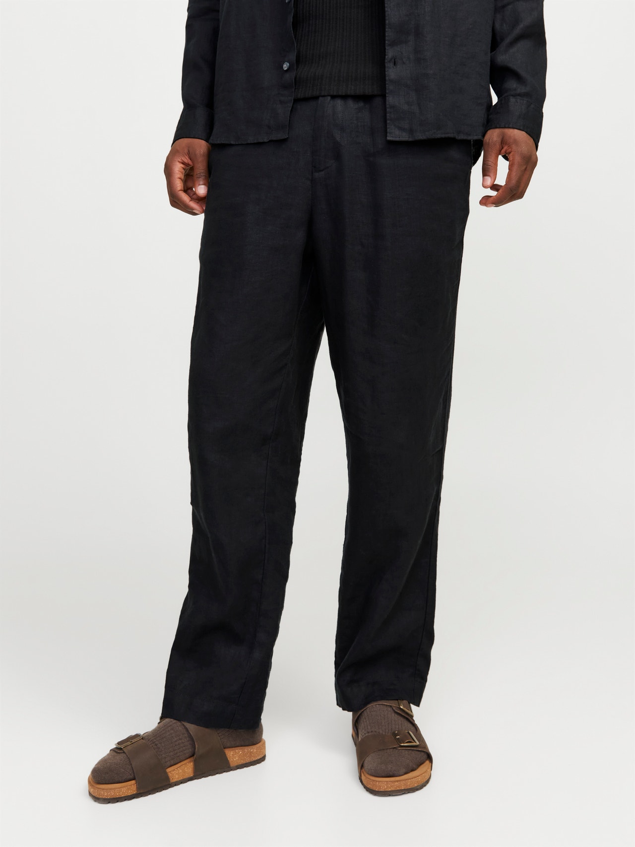 Jack & Jones Loose Fit Chino trousers -Black Onyx - 12253120