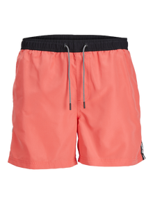 Jack & Jones Regular Fit Badeshorts -Hot Coral - 12253129