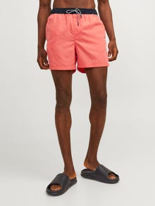 Jack & Jones Regular Fit Badeshorts -Hot Coral - 12253129