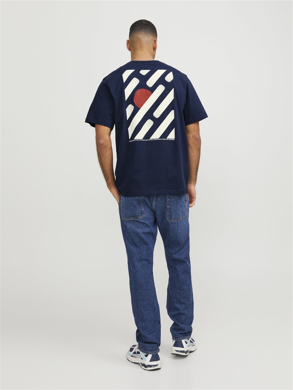 Jack & Jones RDD Bedrukt Ronde hals T-shirt -Navy Blazer - 12253164